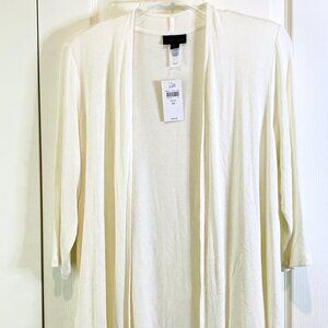NWT J. Jill 3/4 Sleeve Lightweight Sweater in Cream - Size M